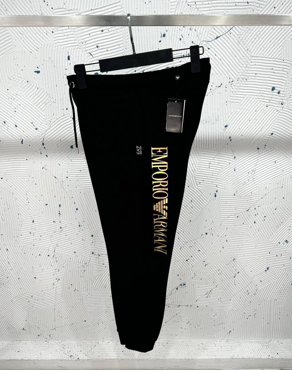 Чоловічі спортивні штани ARMANI D12239 чорні S M, фото 1