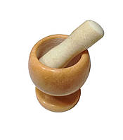 Ступка для спецій кам'яна помаранчева