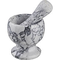 Ступка для спецій кам'яна сіра