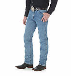 Вузькі джинси чоловічі Wrangler Premium Performance - Stonewashed W36 L34 Блакитний (36MWZSW), фото 2
