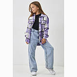 Стильна тепла картата сорочка для дівчинки 158р, фото 2