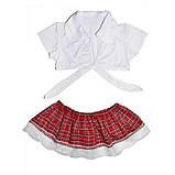 Спокусливий костюм школярки - білий/клітина (95201), фото 7