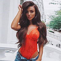 Яскравий спокусливий боді - помаранчевий S (P2978N)