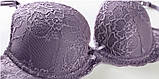 Елегантний однотонний комплект з мереживом - фіолетовий 70C (32825896423), фото 7