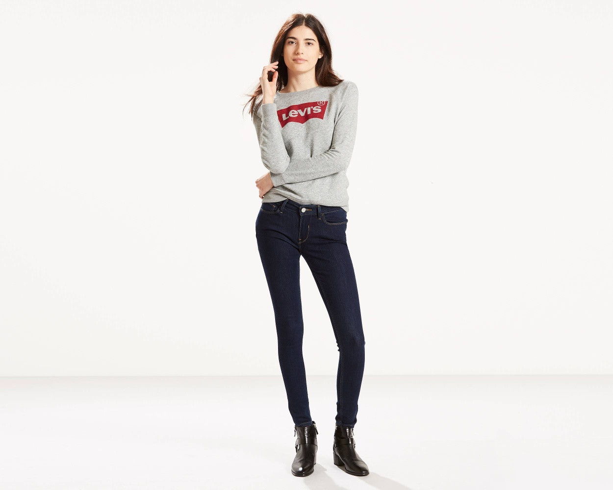 Супер скінні джинси Levi's 535 - Canal W24 L32 Темно-сині (119970200)