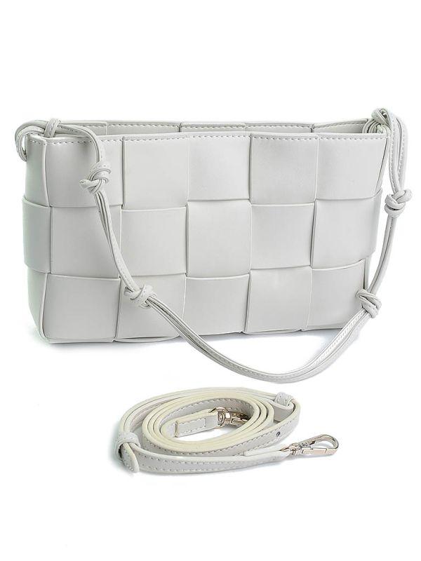 Жіноча шкіряна сумка 9606 White.Купити жіночі сумки із натуральної шкіри trandbags.com.ua