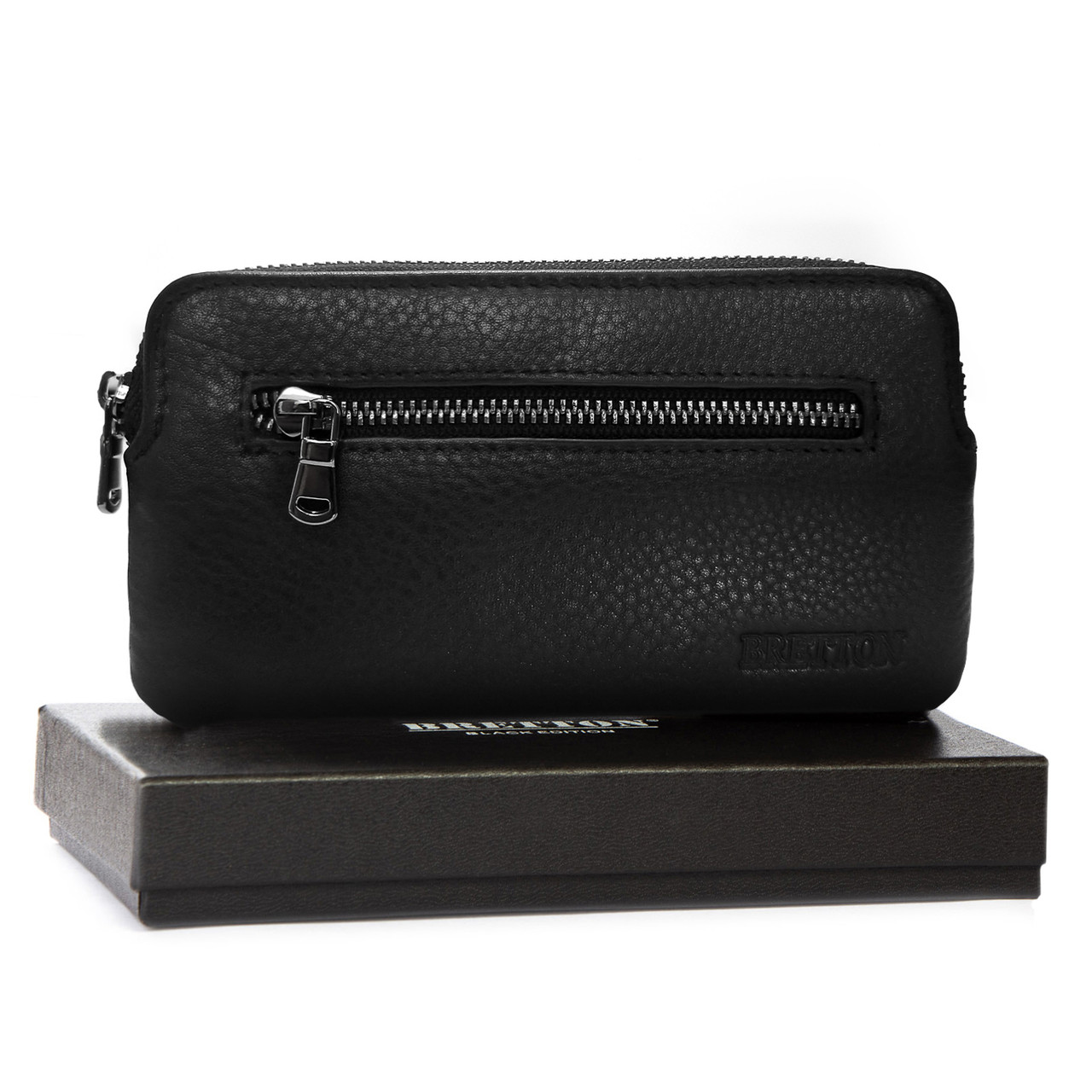 Чоловіче шкіряне портмоне BRETTON 170-15 black.Купити чоловічі гаманці trandbags.com.ua