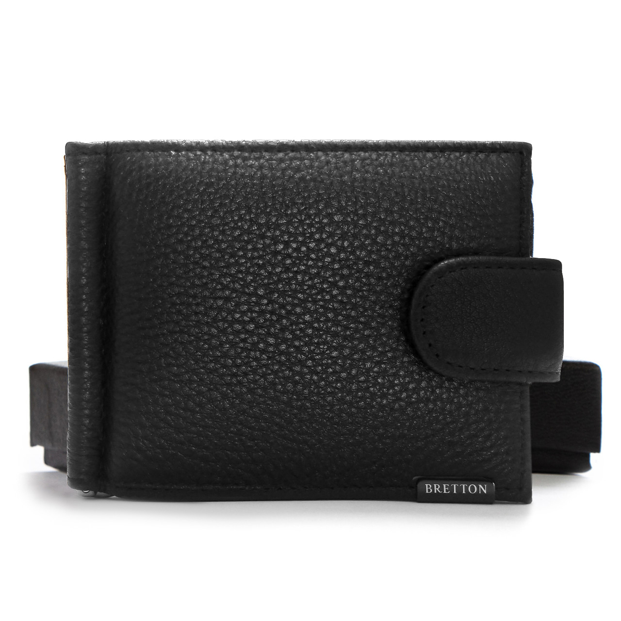 Чоловіче шкіряне портмоне BRETTON 163-33 black.Купити чоловічі гаманці trandbags.com.ua