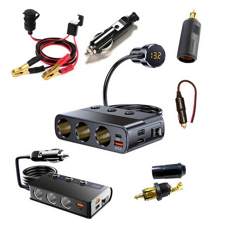 ШТЕКЕРА, АДАПТЕРИ, РОЗГАЛУЖУВАЧІ АВТОМОБІЛЬНОГО ПРИКУРЮВАЧА