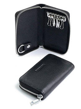 Шкіряна ключниця 9966 Black.Купити чоловічі гаманці оптом и в розницу в Украине.