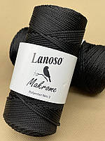 Пряжа Macrome Lanoso (1.5-2мм)-360 чорний