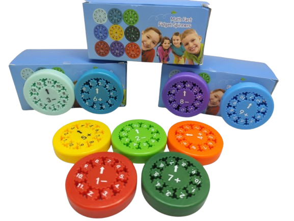 Дитяча розвиваюча іграшка Математичний сенсорний спінер ( гра спіннер множення та ділення ), фото 1