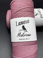 Пряжа Macrome Lanoso (1.5-2мм)-328 пильна троянда