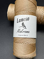 Пряжа Macrome Lanoso (1.5-2мм)-371 карамель