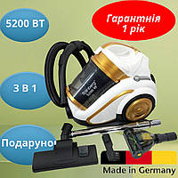 Пилосос з контейнером Rainberg RB-658 TB 5200 Вт 5л контейнер потужний Турбо щітка пилесос пилосмок зручний