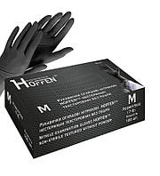 Рукавички нітрилові чорні HOFFEN M, 100 шт