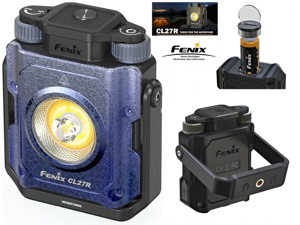 Ліхтар Fenix CL27R Blue з червоним світлом (1600LM, 5000mAh, 2700К - 6500К, USB-C, IP66, 21700)