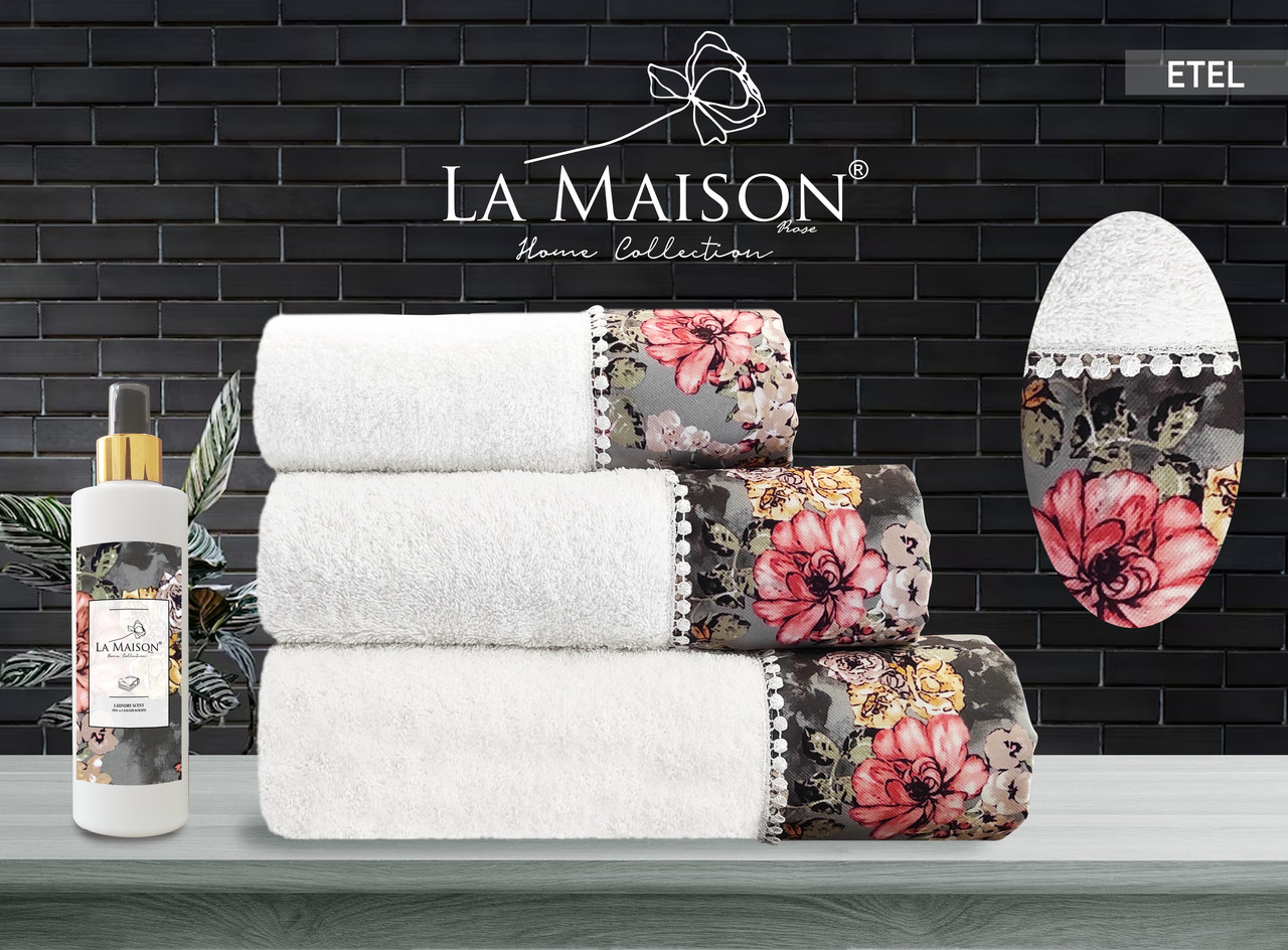 Подарунковий набір рушників La Maison, 3 шт. з ароматом Etel, фото 1
