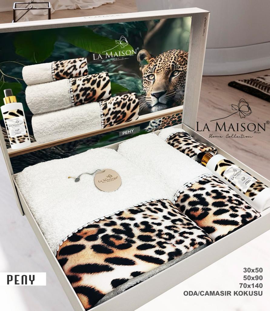 Подарунковий набір рушників La Maison, 3 шт. з ароматом Peny, фото 1