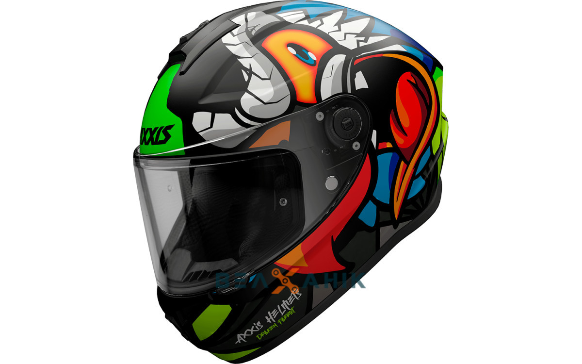 Шолом (інтеграл) AXXIS DRAKEN S Parrot A1 Matt Gray [XXL], фото 1