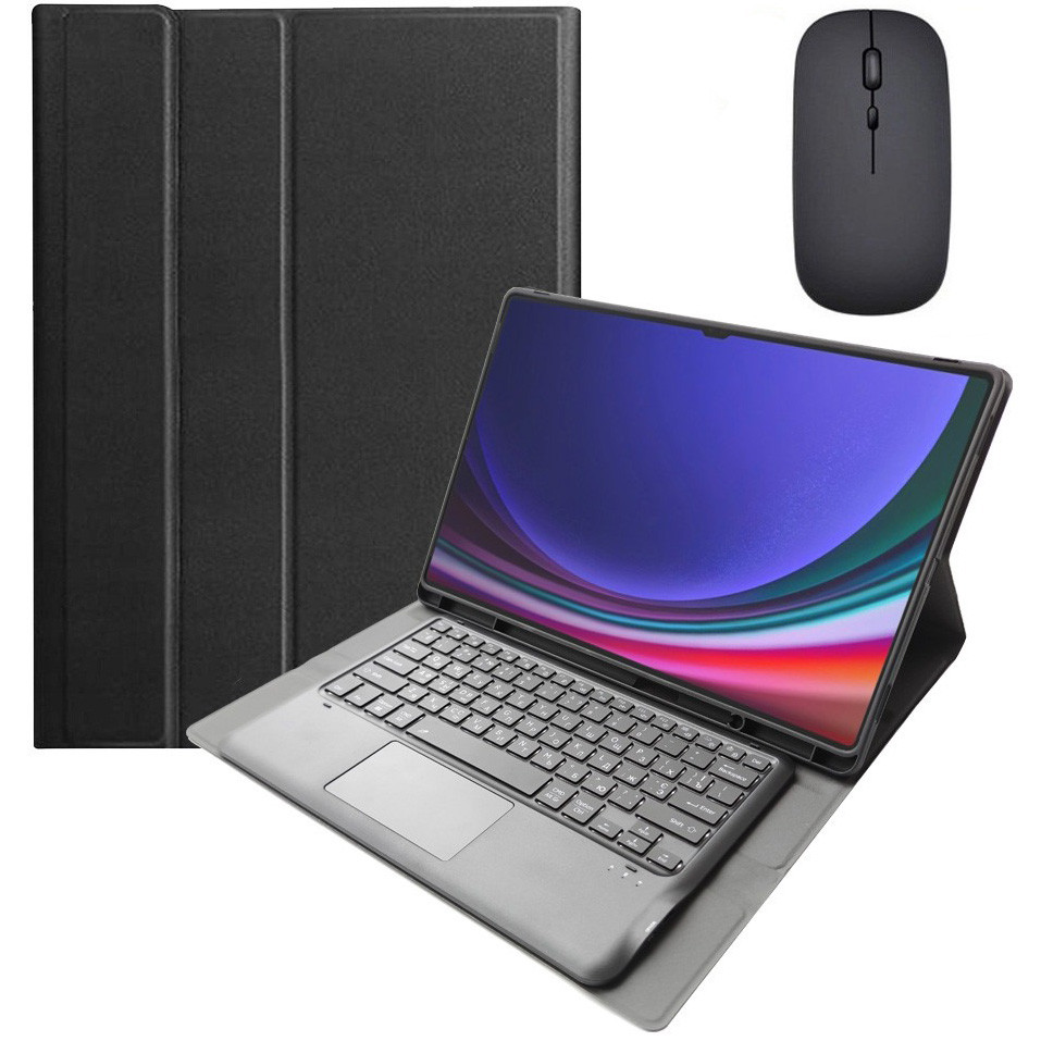 Чохол-клавіатура Smart Cover + Мишка для Samsung Galaxy Tab S8 Ultra 14.6" Ukr+Ru+En Black