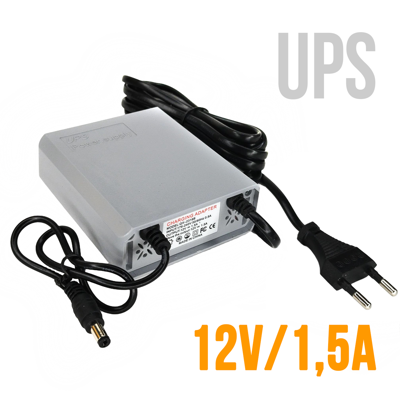 Аварійне джерело живлення від мережі 220 В PALO UPS 220 V, 12 В 2 А для живлення роутера та камер від 3х18650