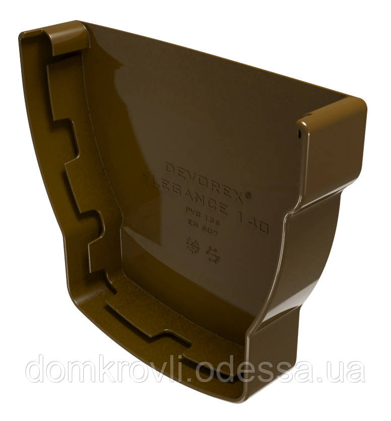 Заглушка ринви ліва Devorex Elegance 140/100 мм