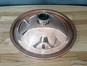 2" Мідна кришка для фірмового перегінного кубу 25л, фото 3