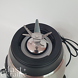 Блендер Zepline 2в1 з кавомолкою, 2000 Вт, настільний стаціонарний подрібнювач з 5 швидкостями, зі скляною чашею ZP-004, фото 6