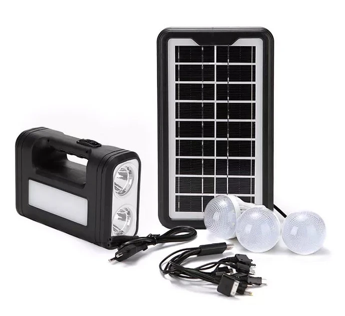 Багатофункціональний аварійний ліхтар GDPLUS Solar Сонячна панель +3 лампи