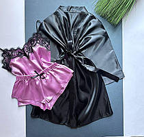 Атласний комплект-трійка для дому.