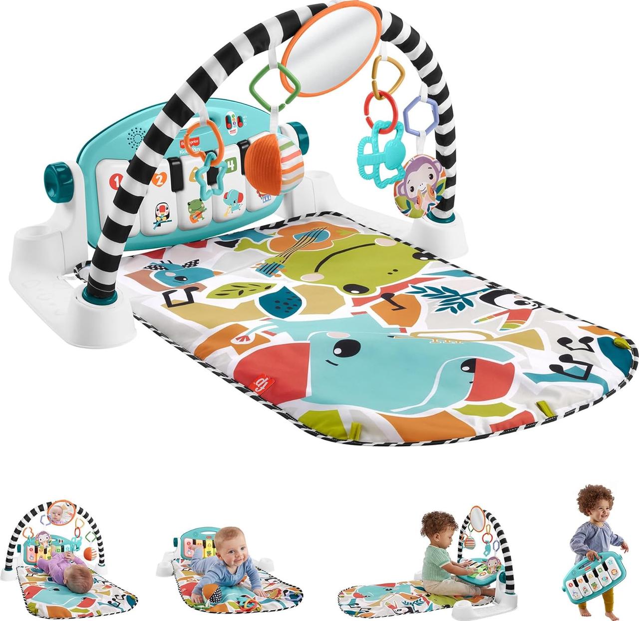 Розвивальний килимок Fisher-Price з технологією Smart Stages Натискай та грай блакитний HRB13 (англ.) HWY58