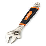 Ключ розвідний Polax з прогумованою рукояткою 200 мм (25-018), фото 8