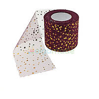 Фатин з зірочками БОРДО, 6 см, 1 м