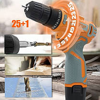 Акумуляторний шуруповерт HONTOP 12В 1,3 Ач з набіром викруток, фото 4