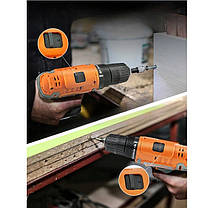 Акумуляторний шуруповерт HONTOP 12В 1,3 Ач з набіром викруток, фото 5