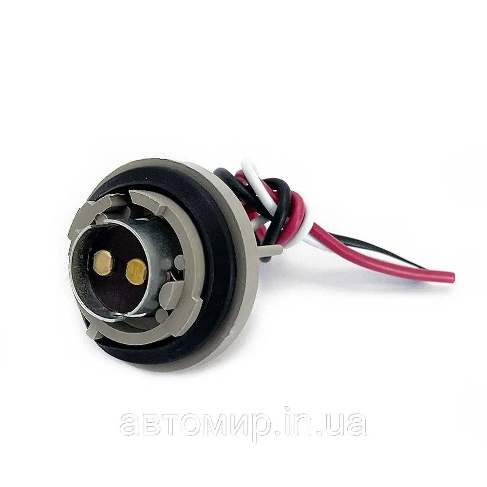 Патрон заднього ліхтаря LANOS 2 контакти подвійне захоплення під автолампу P21W BA15s, фото 1