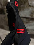 Чоловіча куртка вітровка HUGO BOSS M1808 чорна, фото 3