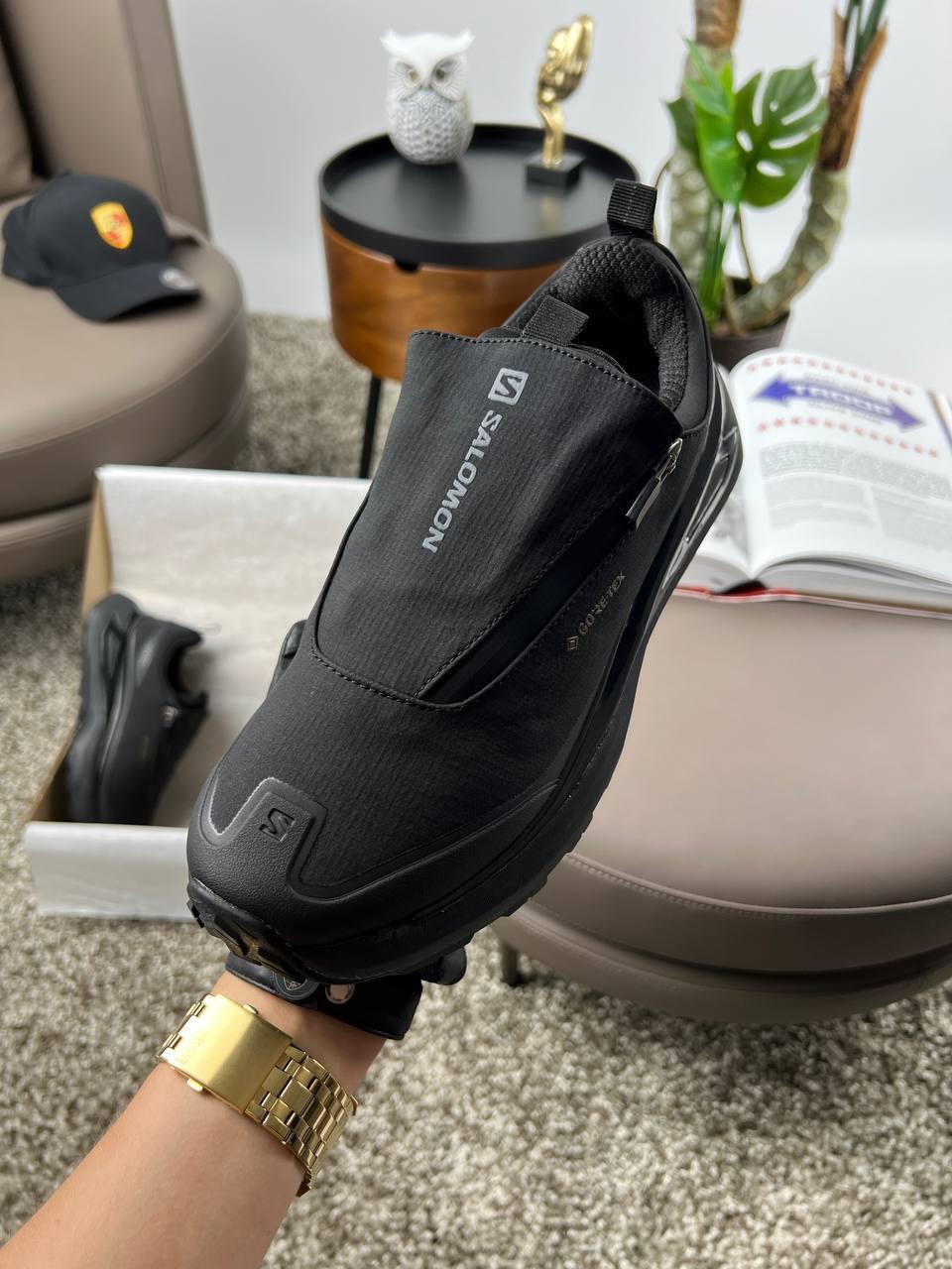 Чоловічі кросівки Salomon Odyssey ELMT Advanced All Black, кеди Соломон нейлон текстиль, Чоловіче взуття
