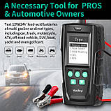 Аналізатор тестор АКБ Mastfuyi FY8912B 12 V / 24 V Car Battery, фото 3