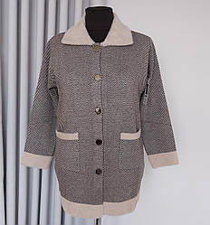 Кардиган жіночий «Ялинка» на гудзиках з кишенями в кольорах  52/54 р