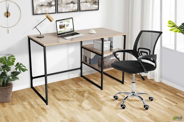 Стіл комп'ютерний Джет / Jet JT1200 (1187х550х750Н) каркас чорний/Дуб Ліворно