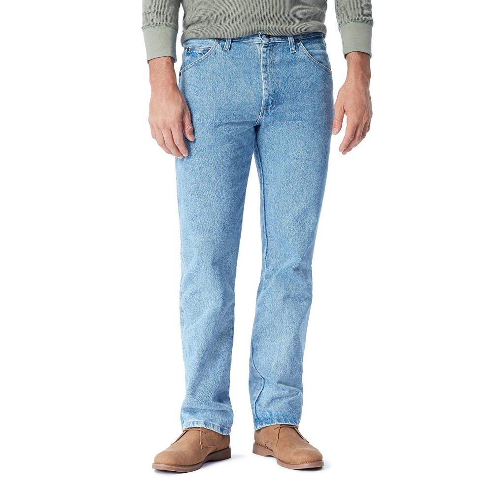 Джинси чоловічі Wrangler Authentics - Light Stonewash W32 L34 Блакитний (ZM100LS)