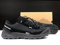 Чоловічі чорні термо кросівки Salomon Soft Shell, чоловічі зимові спортивні термо кросівки Саломон