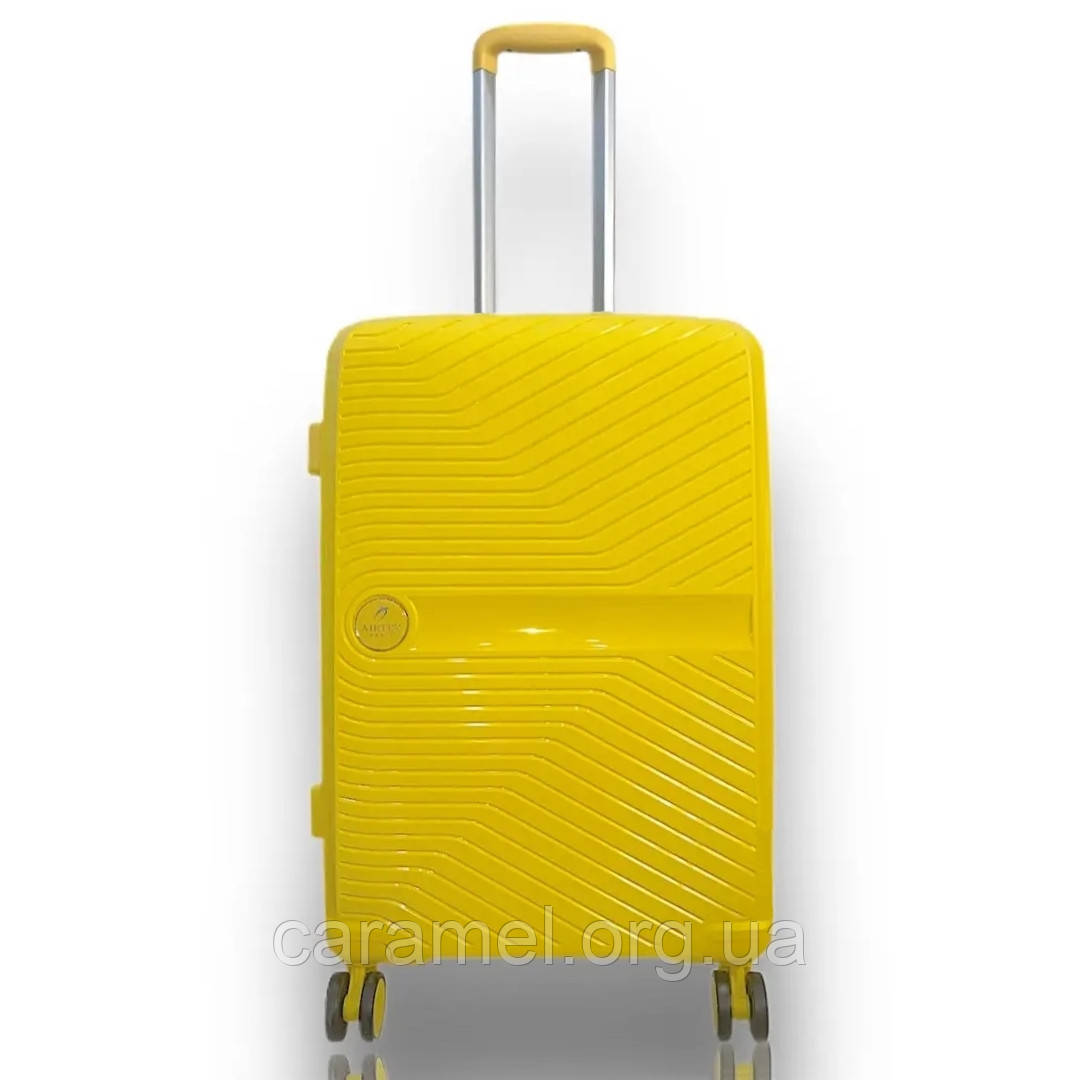 Валіза велика L поліпропілен жовта 75х48х29+5см/110л/4.2кг/Airtex 280