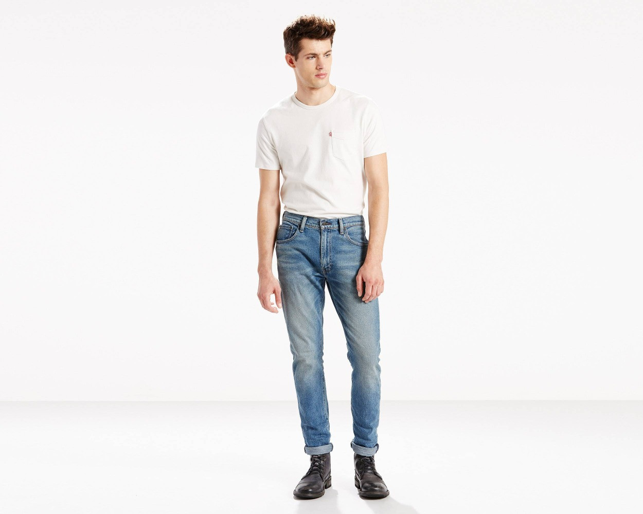 Вузькі чоловічі джинси Wrangler із нестиранного деніму – Rigid W29 L32 Темно-сині (936DEN)