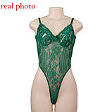 Яскравий спокусливий боді - зелений M (P2978N), фото 2