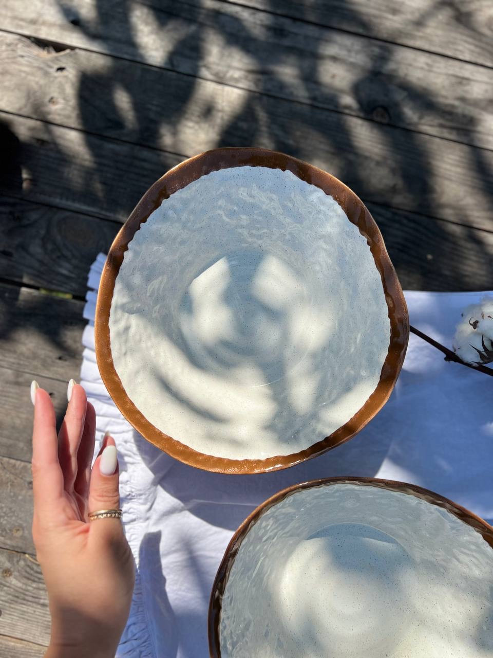 Тарілка для Пасти Корал Мокко Лайт