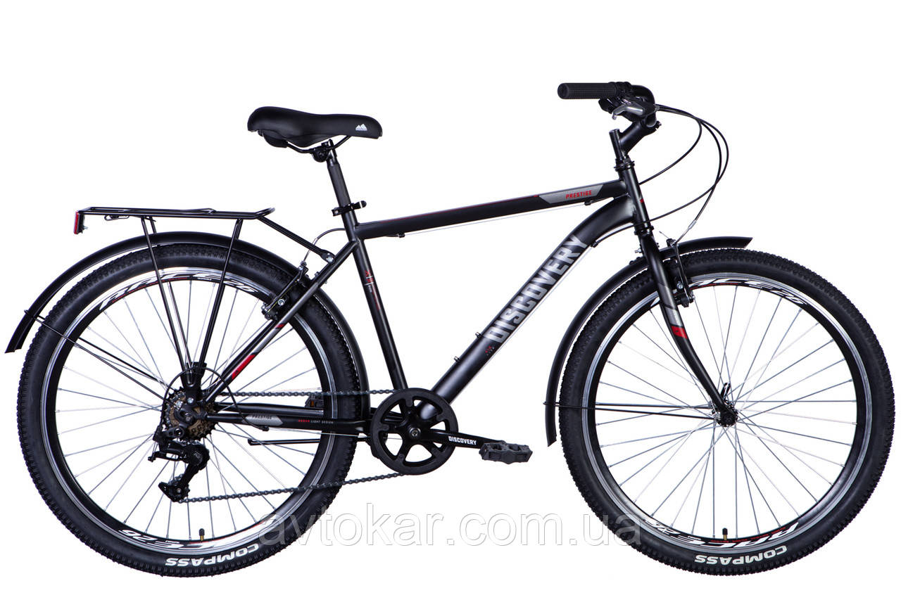 Велосипед ST 26 (Discovery PRESTIGE MAN Vbr FR рама-18) чорний (матовий) 2024 ORG
