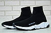 Кросівки кросівки шкарпетки Balenciaga Speed Trainer Black White Чорні з білим Взуття Баленсіага спід трейнер носок унісекс, фото 2
